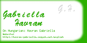 gabriella havran business card